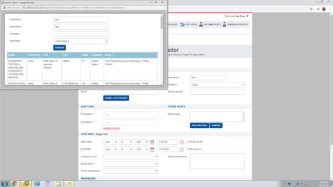 Visual Compliance Integration Module